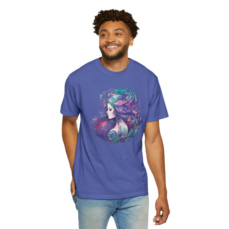 Mermaid Watercolor Unisex Garment-Dyed T-shirt