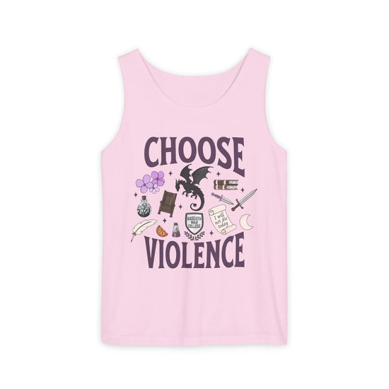 Choose Violence Unisex Garment-Dyed Tank Top - Fandom-Made