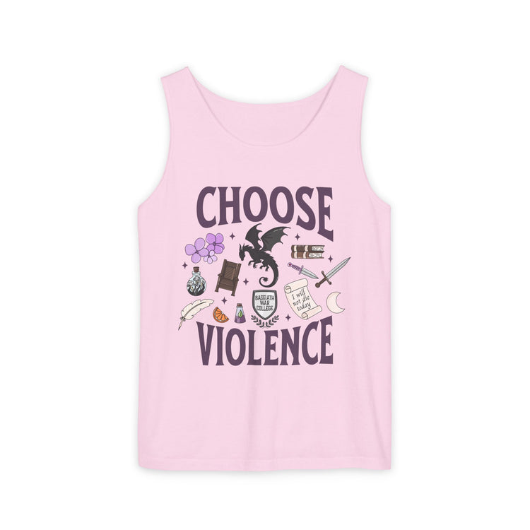 Choose Violence Unisex Garment-Dyed Tank Top - Fandom-Made