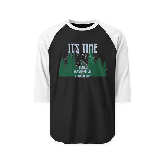 It's Time 3/4 Raglan Shirt - Fandom-Made