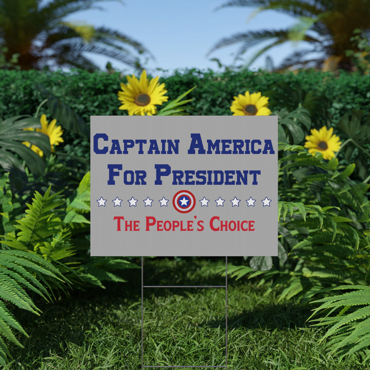 Captain America For President Yard Sign