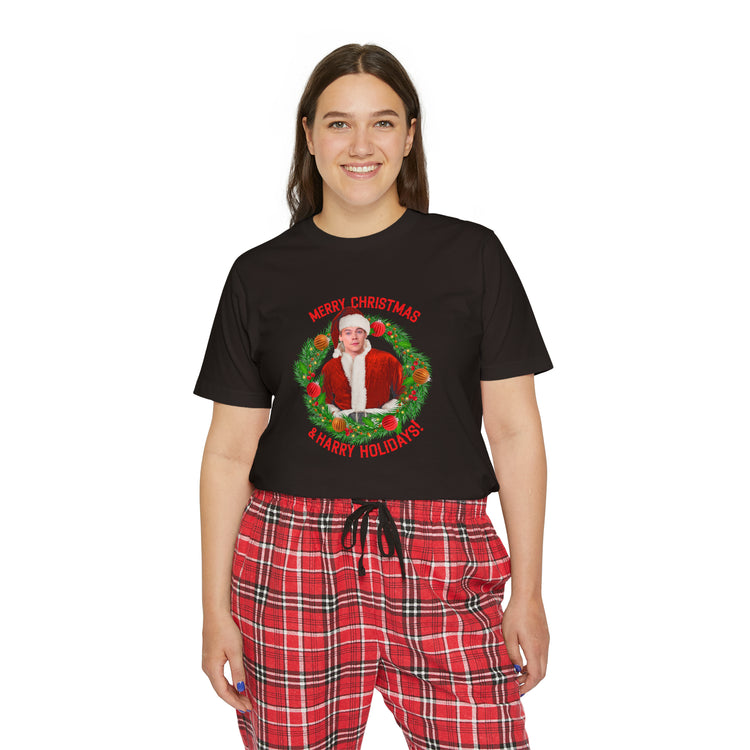 Merry Christmas and Harry Holidays Women's Short Sleeve Pajama Set - Fandom-Made