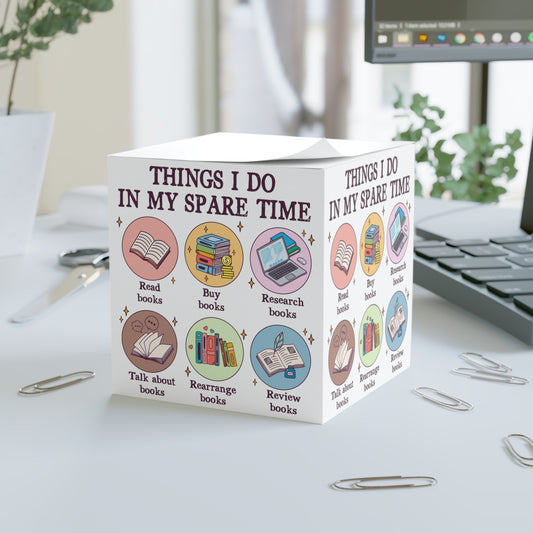 Things I Do In My Spare Time Note Cube