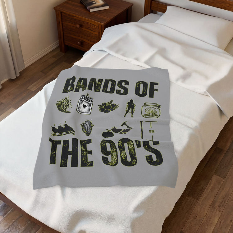 Bands Of The 90s Velveteen Plush Blanket
