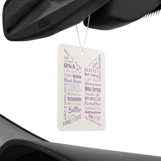 BTS Songs Car Air Freshener