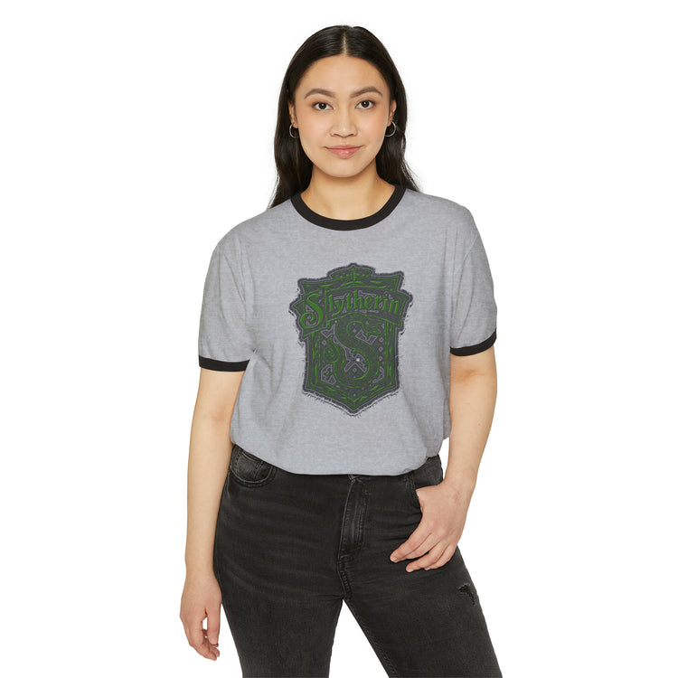 Slytherin Crest Ringer T-Shirt - Fandom-Made