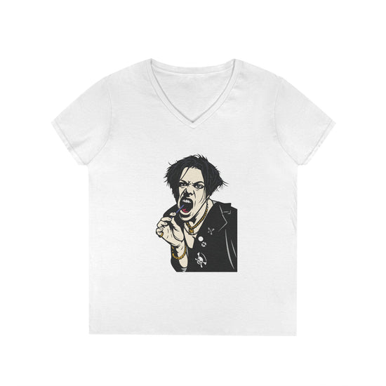 Rock God Ladies' V-Neck Tee - Fandom-Made