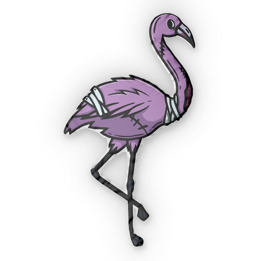 Zombie Flamingo-Shaped Pillow - Fandom-Made