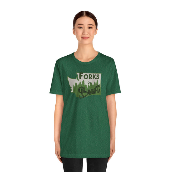 Forks Or Bust T-Shirt - Fandom-Made