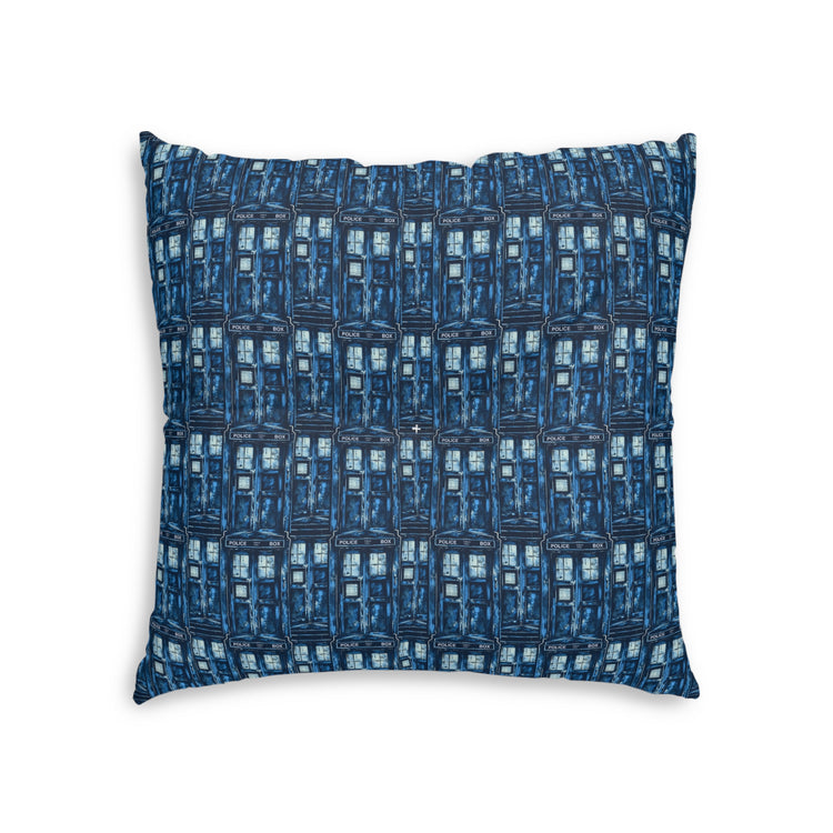 Tardis All-Over-Print Tufted Floor Pillow - Fandom-Made