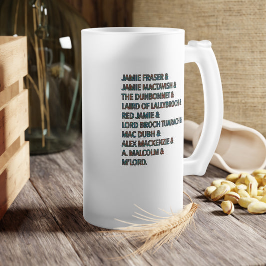 Jamie Fraser Names Beer Mug