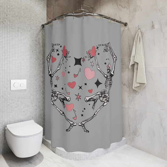 Skeleton Love Shower Curtain - Fandom-Made
