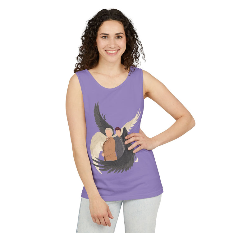 Good Omens Duo Unisex Garment-Dyed Tank Top