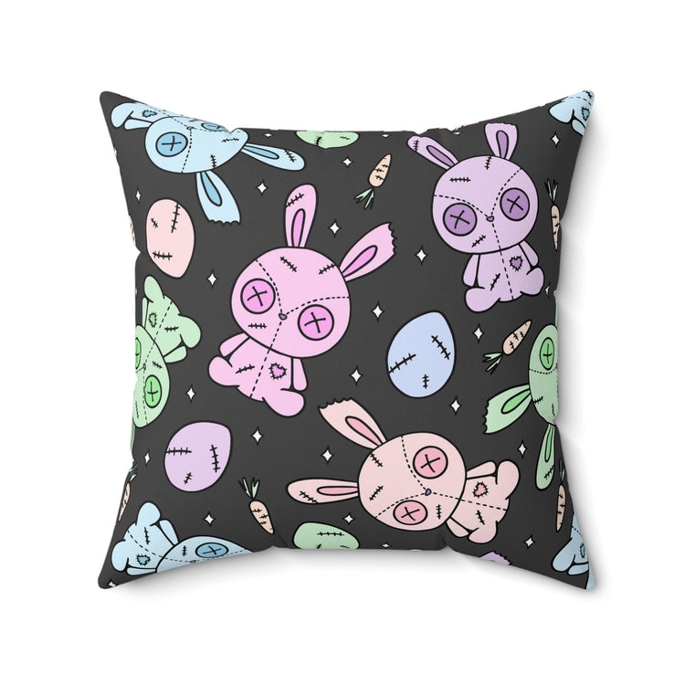 Zombie Bunnies All-Over Print Square Pillow - Fandom-Made