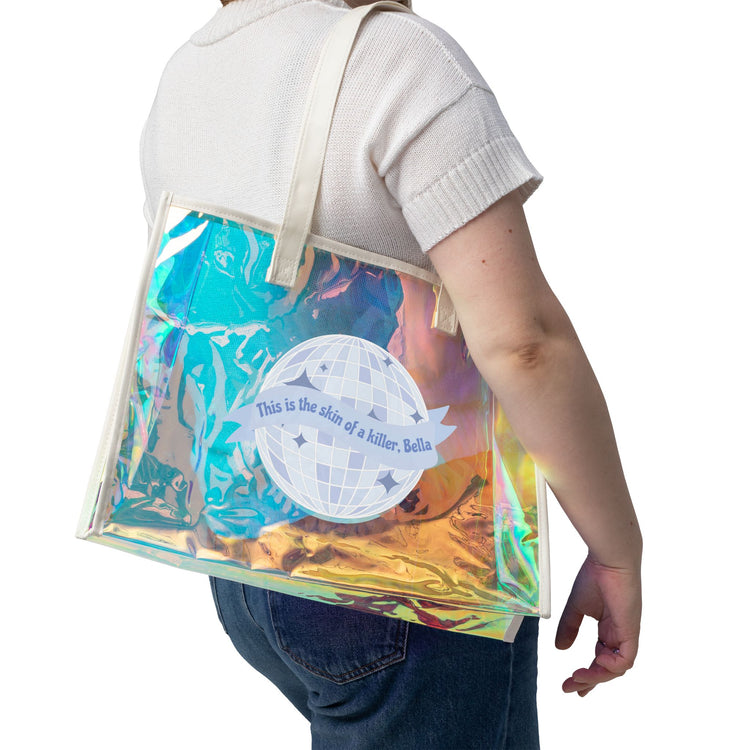 Skin Of A Killer Holographic Tote Bag