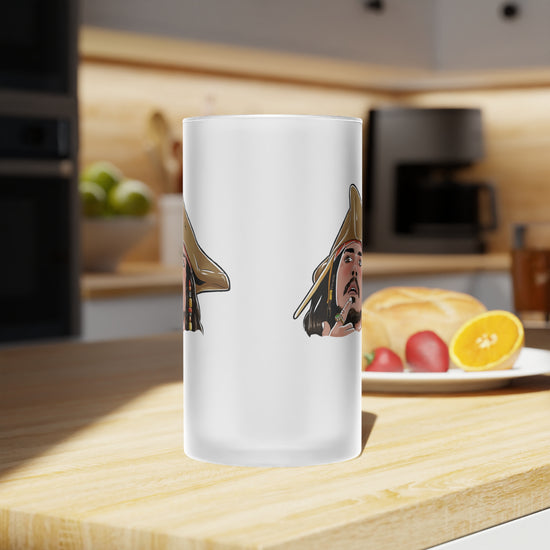 Jack Sparrow Frosted Glass Beer Mug - Fandom-Made