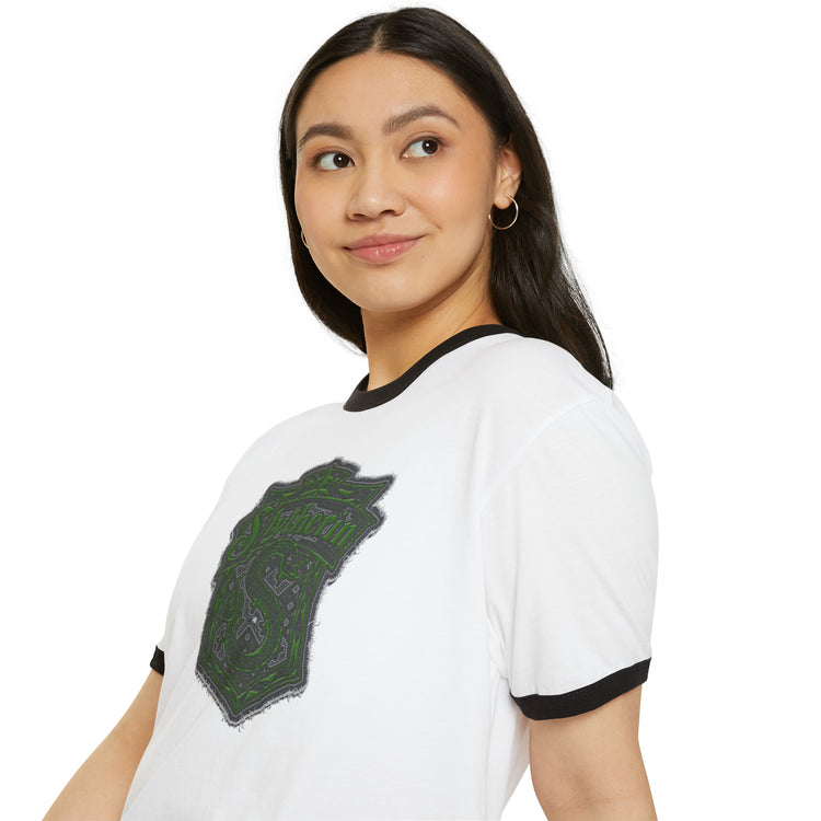 Slytherin Crest Ringer T-Shirt - Fandom-Made