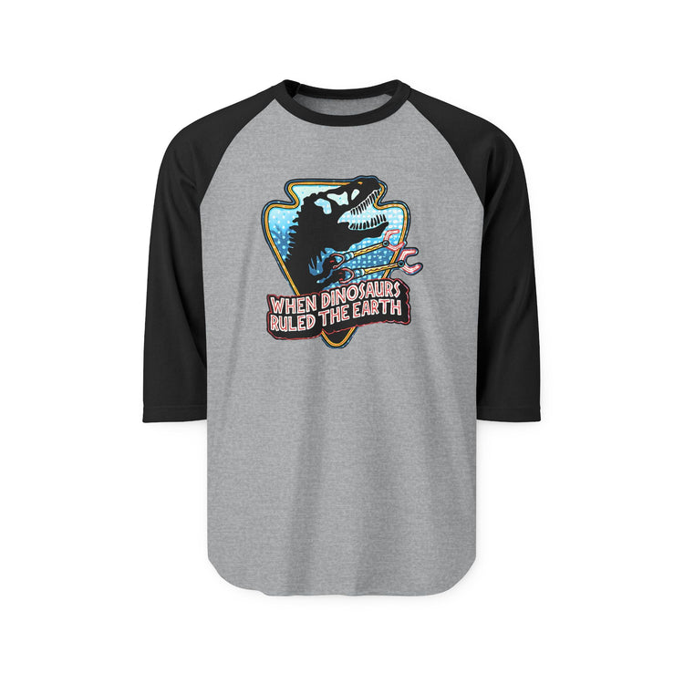 When Dinos Ruled 3/4 Raglan Shirt