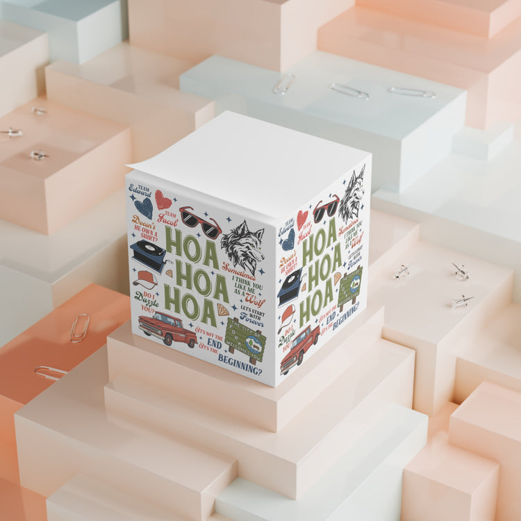 Hoa Hoa Hoa Note Cube