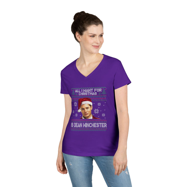 All I Want Is Dean Winchester V-Neck T-Shirt