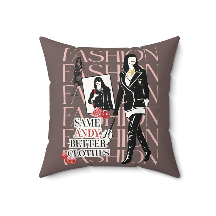 Same Andy Faux Suede Square Pillow