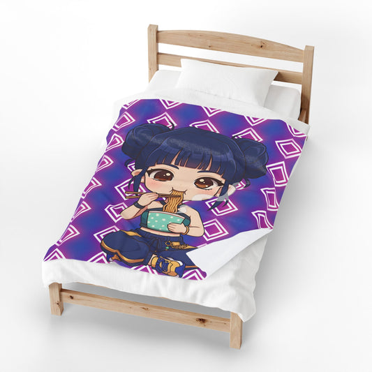 Ramen Time Zoey Velveteen Plush Blanket