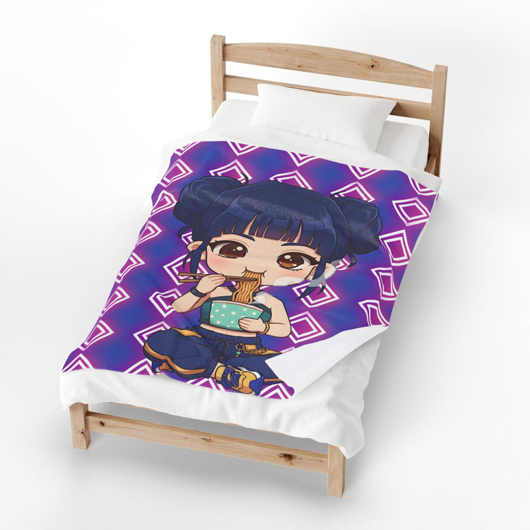 Ramen Time Zoey Velveteen Plush Blanket