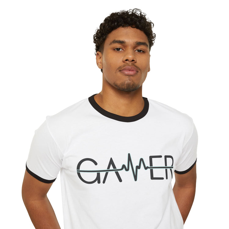Gamer Heartbeat Ringer T-Shirt