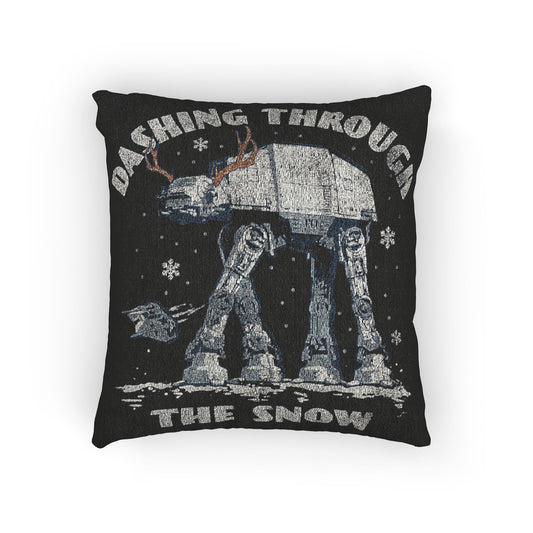 Walker Through The Snow Woven Pillow - Fandom-Made
