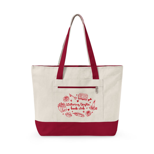 Wuthering Heights Book Club Zippered Canvas Tote - Fandom-Made