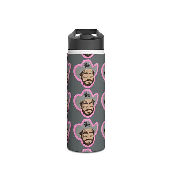 Cowboy Malone All-Over Print Stainless Steel Water Bottle - Fandom-Made