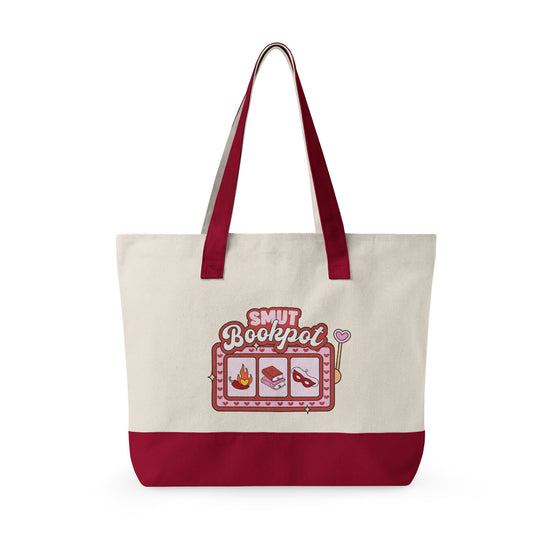 Smut Bookpot Zippered Canvas Tote - Fandom-Made