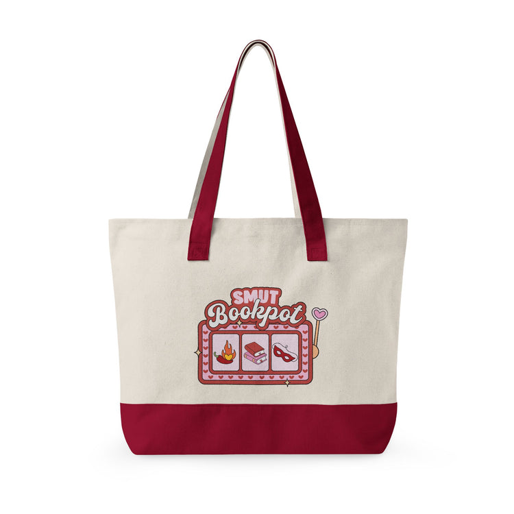 Smut Bookpot Zippered Canvas Tote - Fandom-Made