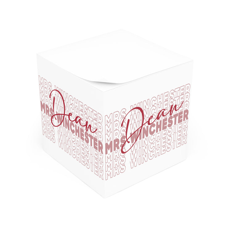 Mrs. Dean Winchester Note Cube - Fandom-Made
