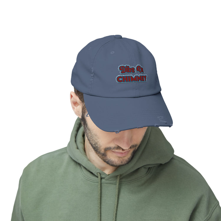 Dibs On Chimney Distressed Cap - Fandom-Made