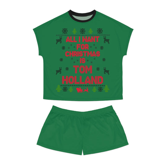 All I Want For Christmas Tom Holland Women's Short Pajama Set