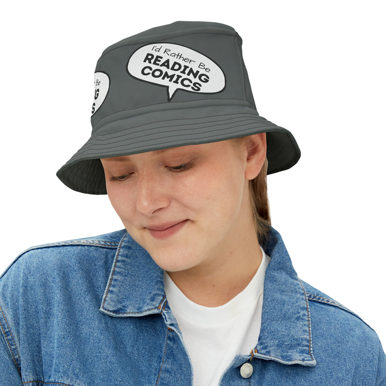 I'd Rather Be Reading Comics Bucket Hat - Fandom-Made