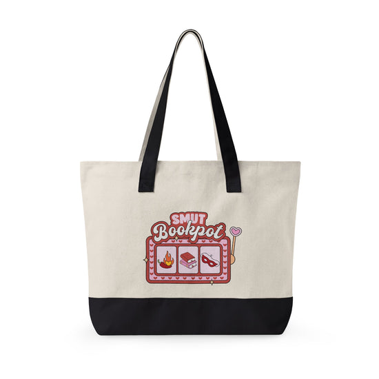 Smut Bookpot Zippered Canvas Tote - Fandom-Made