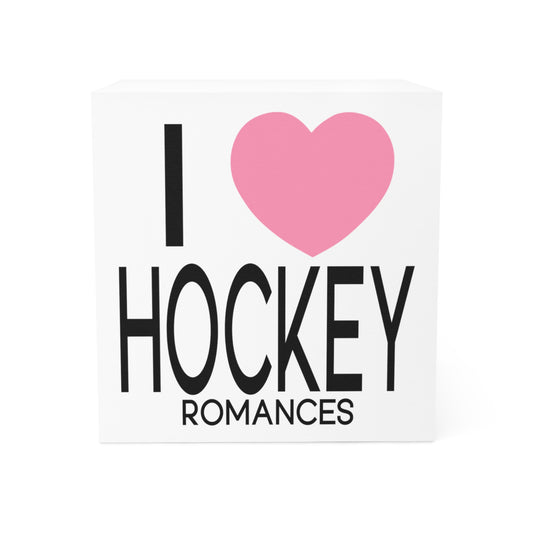 I Love Hockey Romances Note Cube