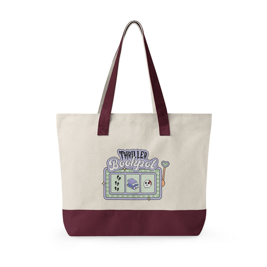 Thriller Bookpot Zippered Canvas Tote - Fandom-Made