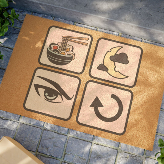 Eat Sleep Anime Repeat Doormat - Fandom-Made