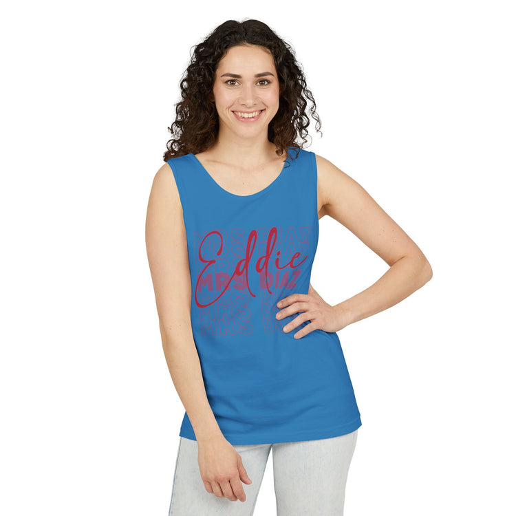 Mrs. Eddie Diaz Unisex Garment-Dyed Tank Top - Fandom-Made