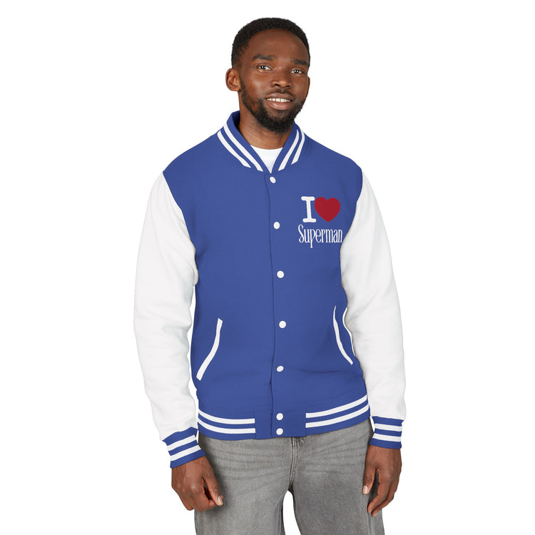 I Love Superman Unisex Letterman Jacket - Fandom-Made