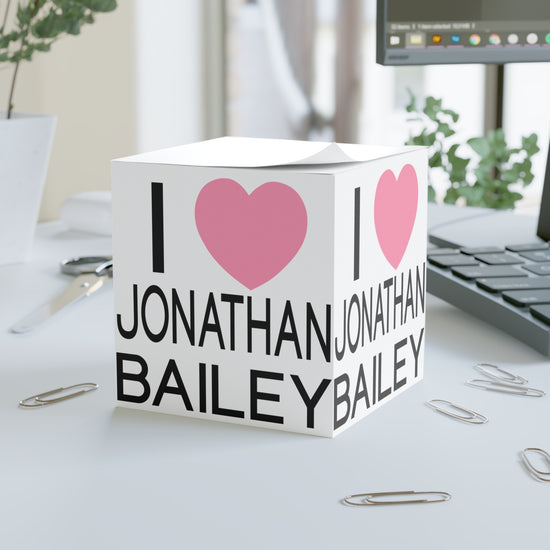 I Love Jonathan Bailey Note Cube - Fandom-Made