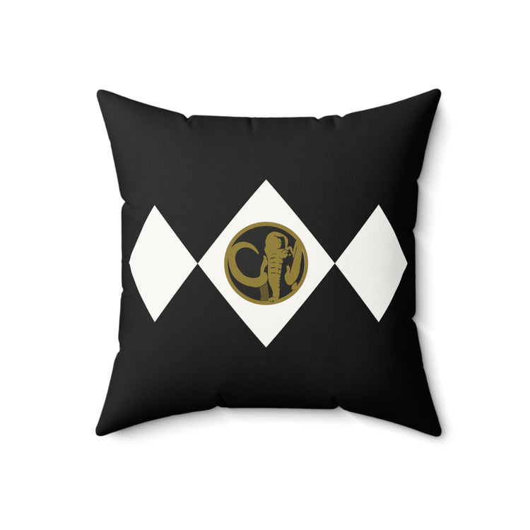 Black Ranger Faux Suede Square Pillow