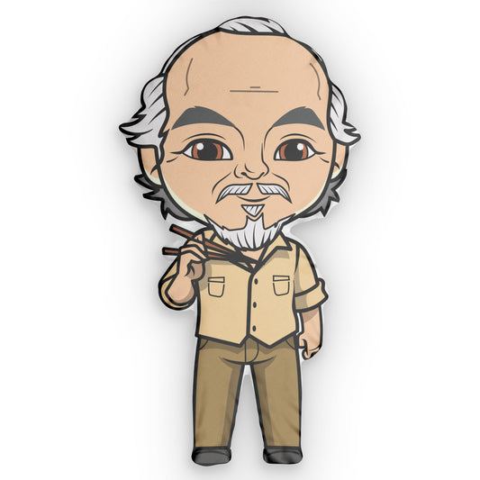 Mr. Miyagi-Shaped Pillow - Fandom-Made