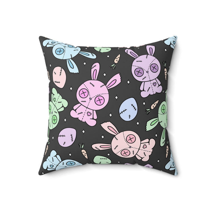 Zombie Bunnies All-Over Print Square Pillow - Fandom-Made