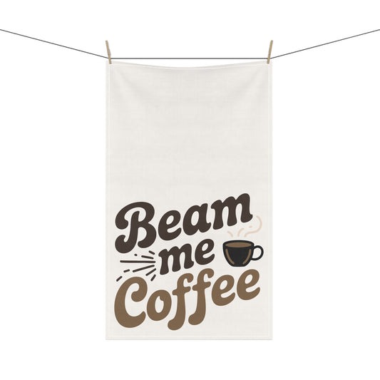 Beam Me Coffee Kitchen Towel - Fandom-Made