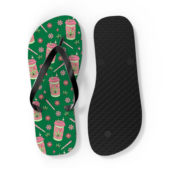 Highly Caffeinated All Over Print Flip Flops - Fandom-Made