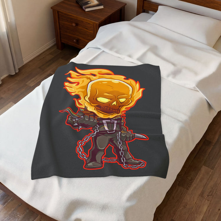 Ghost Rider Velveteen Plush Blanket